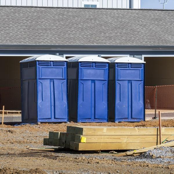 Heavy-duty construction site porta potty in Greensboro, North Carolina
